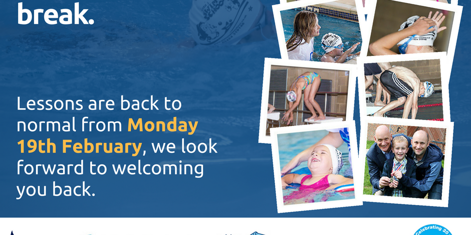 Lessons return on Monday 19th February