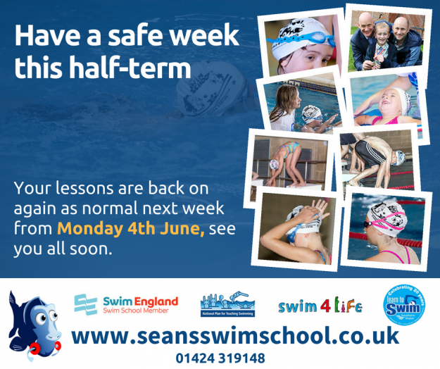 Swimming lessons half term holidays